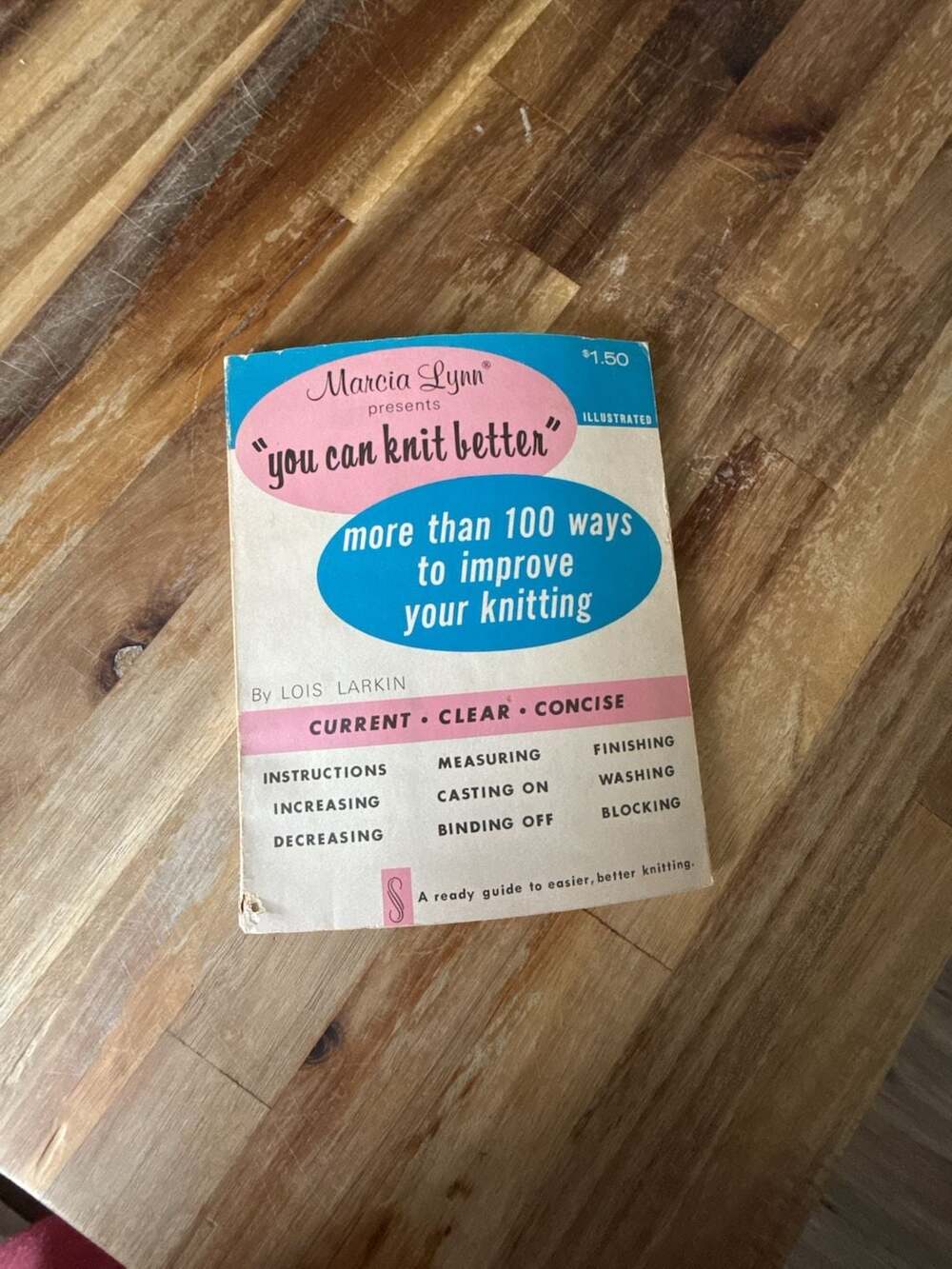 Marcia Lynn You Can Knit Better Vintage Knitting Guide Booklet Lois Larkin